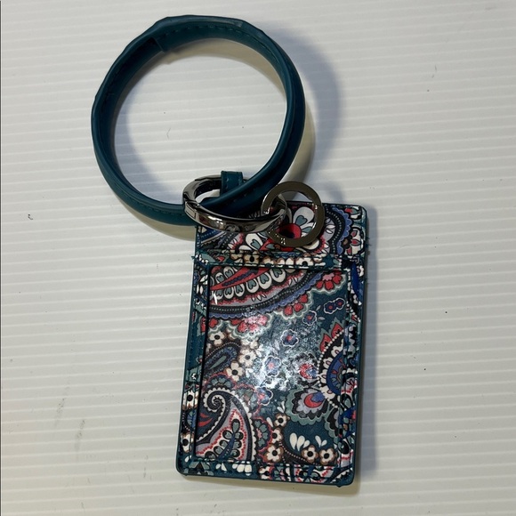 Vera Bradley Accessories - Vera Bradley Teal Paisley Wristlet with Keychain